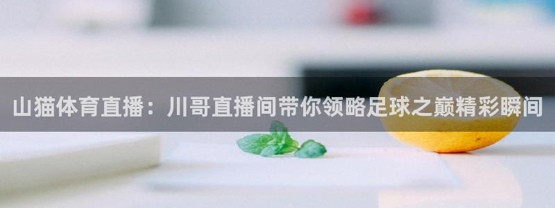 nba蜘蛛直播：山猫体育直播：川哥直播间带你领略足球之巅精彩瞬间